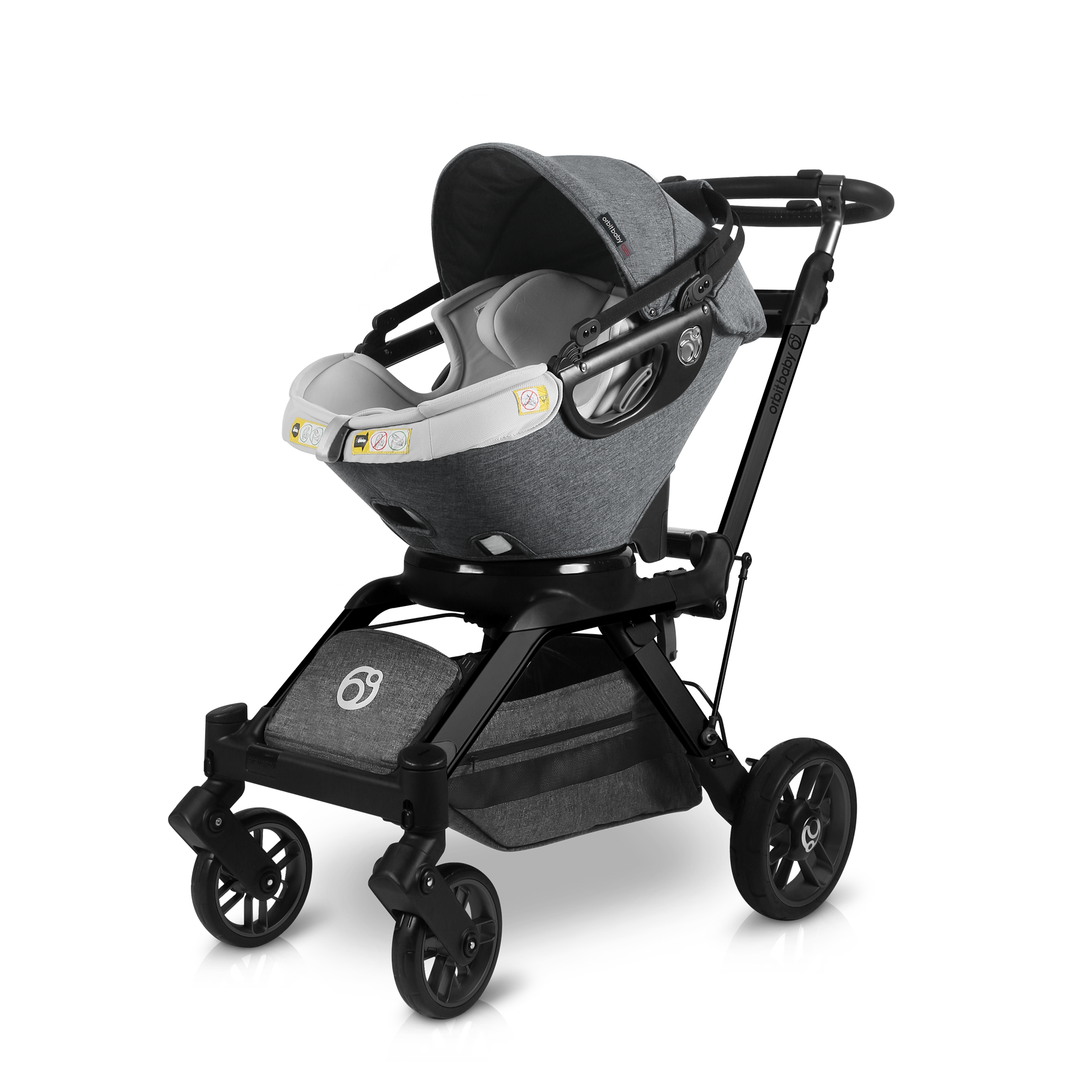 Stroll, Lounge, & Ride Travel System - Mélange Grey
