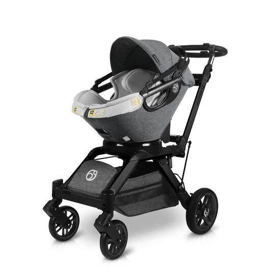 Stroll, Lounge, & Ride Travel System - Mélange Grey