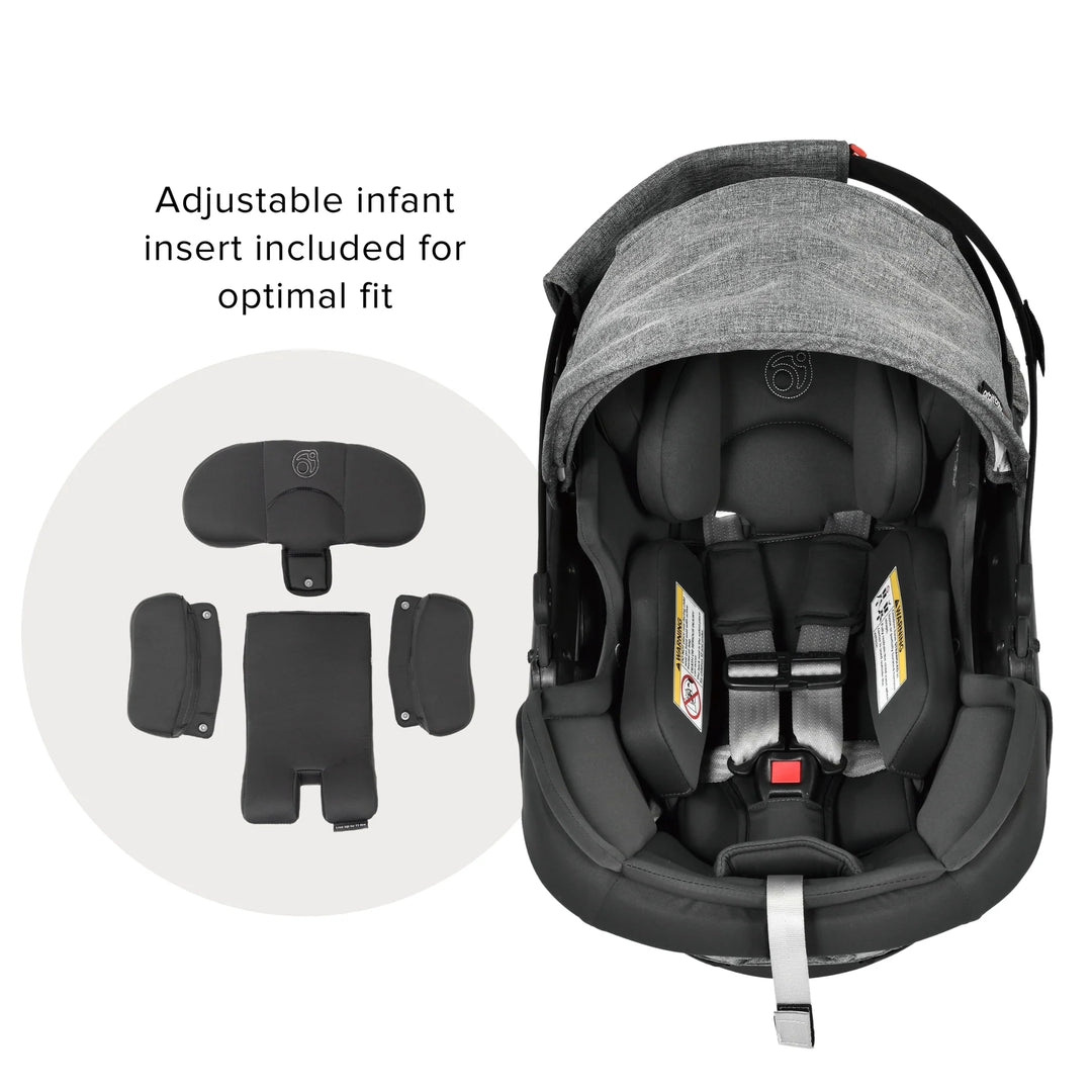 Stroll, Lounge, & Ride Travel System - Mélange Grey