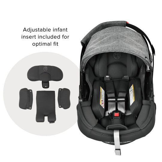Stroll, Lounge, & Ride Travel System - Mélange Grey