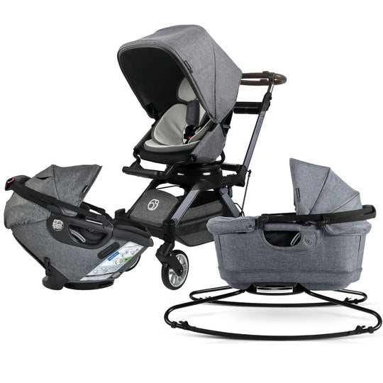 Stroll, Lounge, & Ride Travel System - Mélange Grey